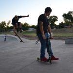 Skateboarders Are Enjoying Wheels Park
