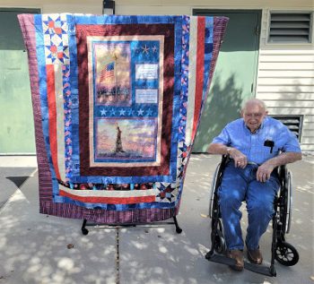 Charles Hawkins, Ken Callison, Recipients of Quilt of Valor