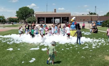 Lamar Library Provides Summertime Fun with Foam