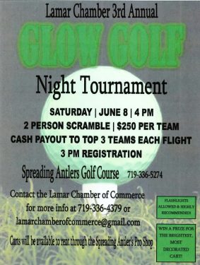 Lamar Chamber's 3rd Annual Glow Golf night tournament to be held June 8