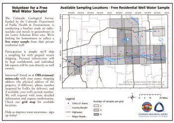 Colorado Geological Survey offering free well water sampling - map has been updated this week