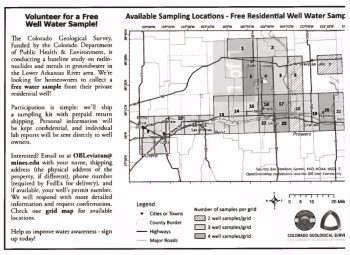 Updated map for well sampling