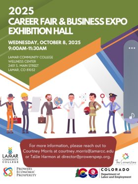 Prowers Economic Prosperity, Lamar Community College and The Cornerstone Resource Center holding career fair October 8, 2025 at LCC