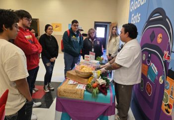 Chef Jonathan Zaragoza visits Lamar Middle School for cooking demonstration