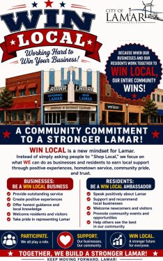 City of Lamar Launches “WIN LOCAL” Campaign to Promote Community Pride,  Economic Growth, and Local Engagement